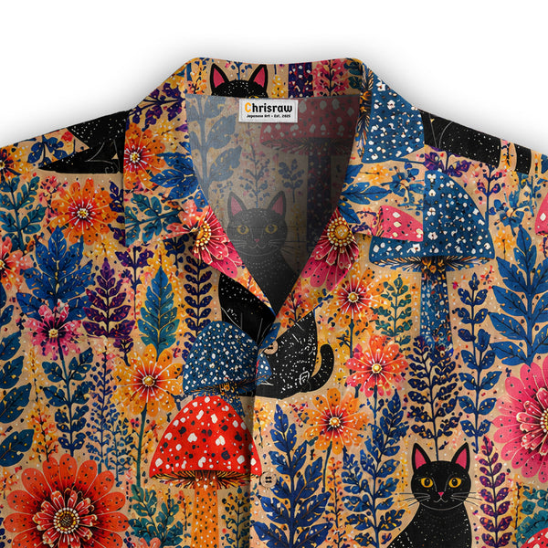 Chrisraw Yayoi Kusama Forest Cat Hawaiian Shirt