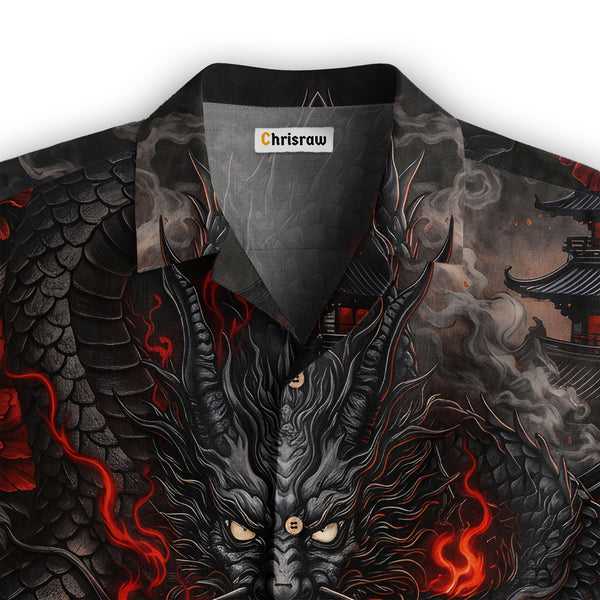 Chrisraw Shadow Fire Dragon Hawaiian Shirt