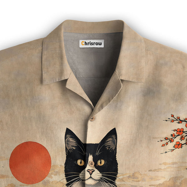 Chrisraw Sunset Cat Hawaiian Shirt