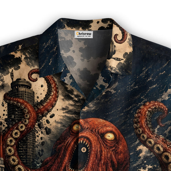 Chrisraw Tokyo Kaiju Octopus Hawaiian Shirt