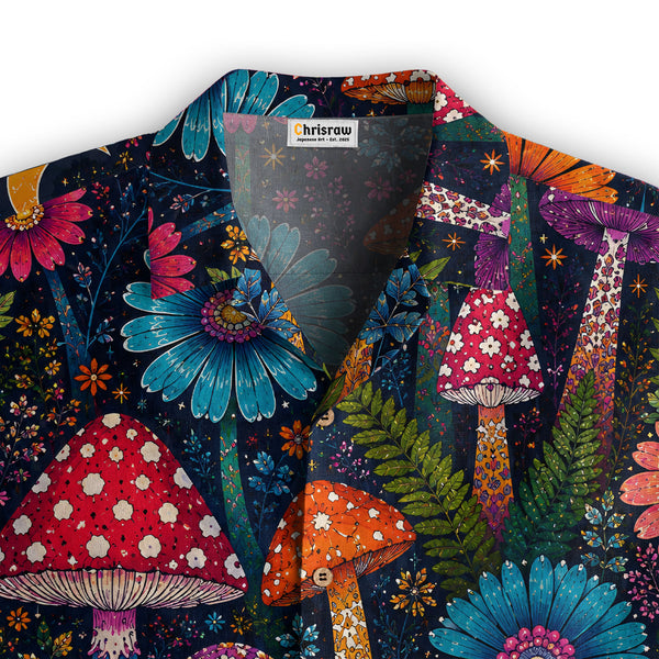 Chrisraw Yayoi Kusama Mushrooms Hawaiian Shirt