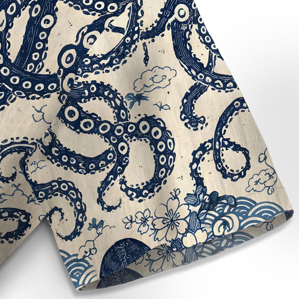 Chrisraw America 250 Blue Ocean Octopus Hawaiian Shirt