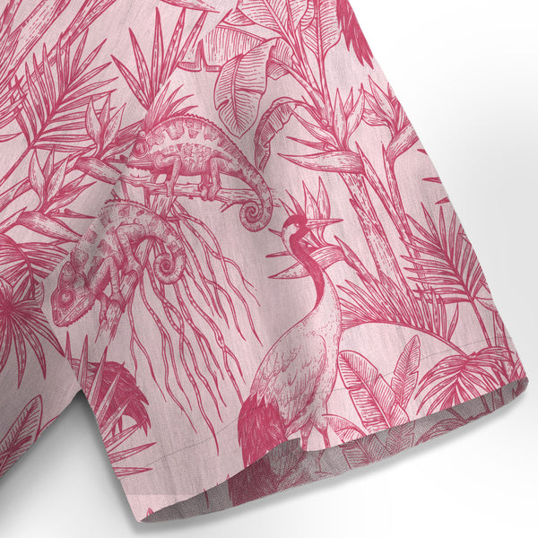 Chrisraw America 250 Pink Crane Garden Hawaiian Shirt
