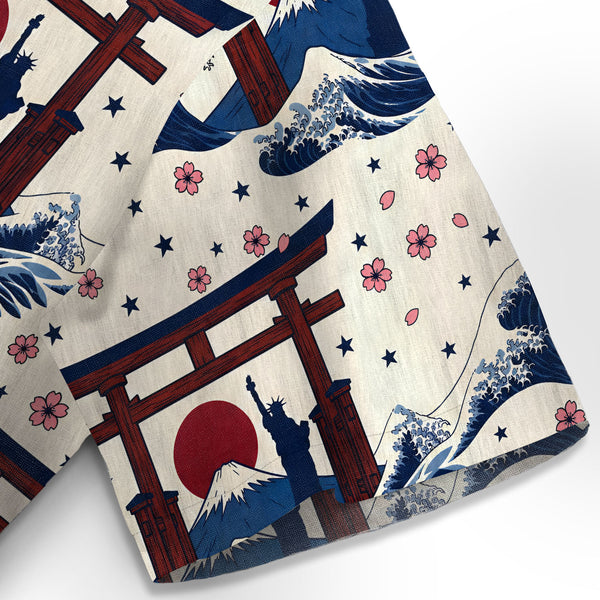 Chrisraw America 250 Seamless Gate of Unity Hawaiian Shirt