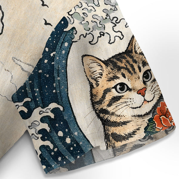 Chrisraw Cat Surfing Hawaiian Shirt