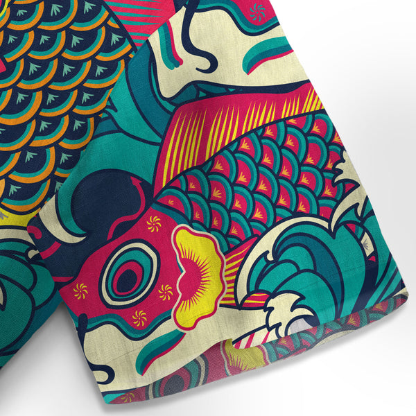 Chrisraw Colorful Japanese Koinobori Hawaiian Shirt
