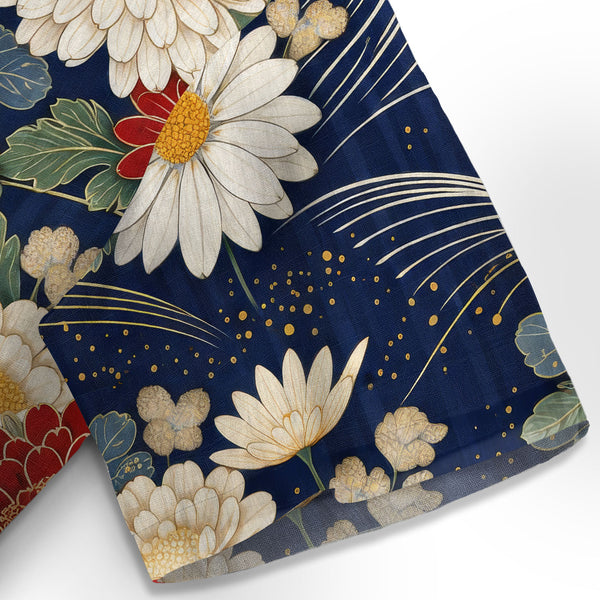 Chrisraw Crimson Daisy Hawaiian Shirt