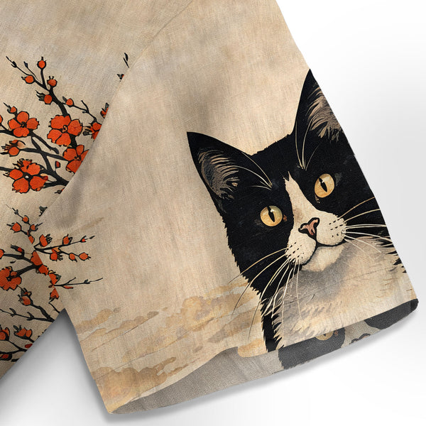 Chrisraw Sunset Cat Hawaiian Shirt