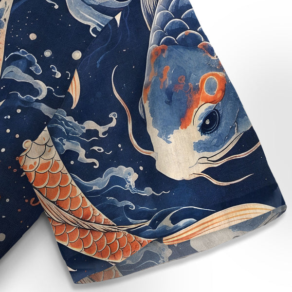 Chrisraw Two Koi Carps Hawaiian Shirt