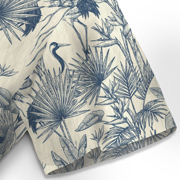 Chrisraw Crane Garden Hawaiian Shirt