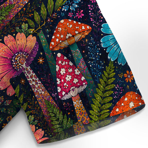 Chrisraw Yayoi Kusama Mushrooms Hawaiian Shirt
