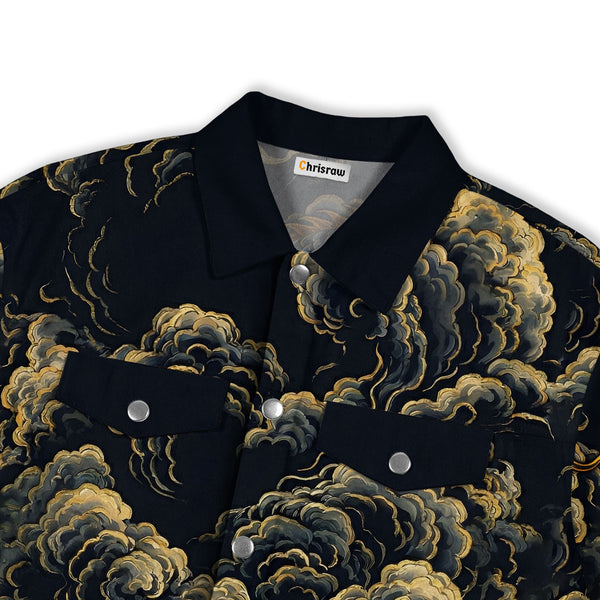 Chrisraw Inferno Dragon Canvas Jacket | All-Over Print Cotton Jacket