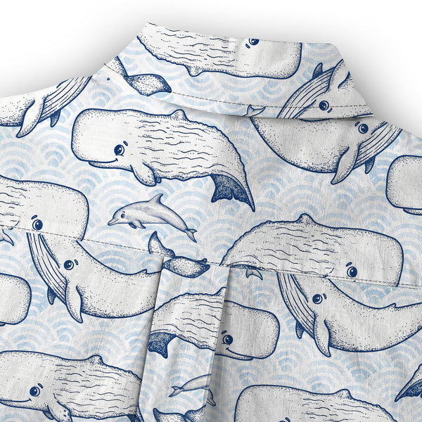 Chrisraw Women's Japanese Marine animals Ukiyo-e Short Sleeves Shirt