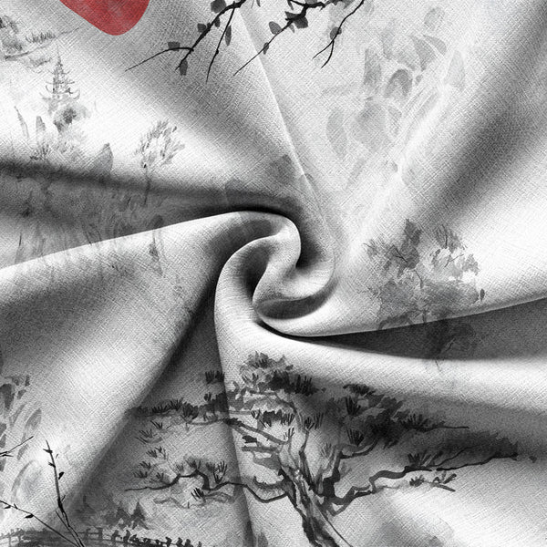 Chrisraw Misty Mountain Landscape Ink Hawaiian Shirt