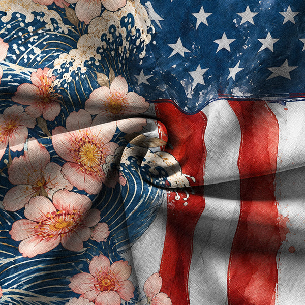 Chrisraw America 250 Sakura Wave Hawaiian Shirt