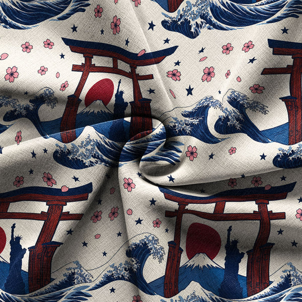 Chrisraw America 250 Seamless Gate of Unity Hawaiian Shirt