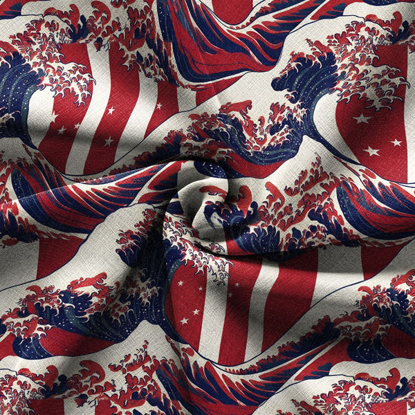 Chrisraw America 250 Seamless Striped Tides Hawaiian Shirt