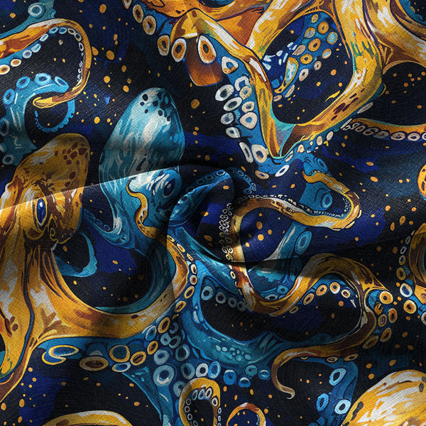 Chrisraw Blue Ocean Octopus Hawaiian Shirt