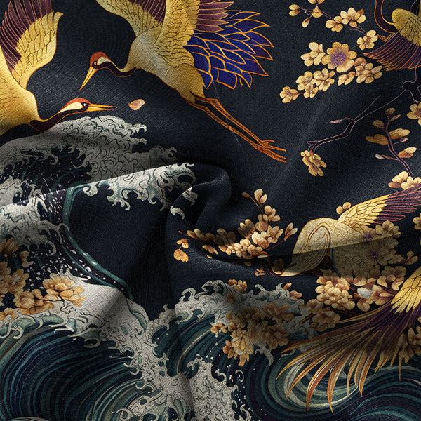 Chrisraw Cranes Dancing On The Waves Hawaiian Shirt