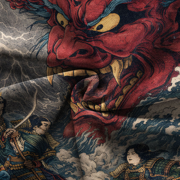 Chrisraw Demon And Samurai At Sea Hawaiian Shirt