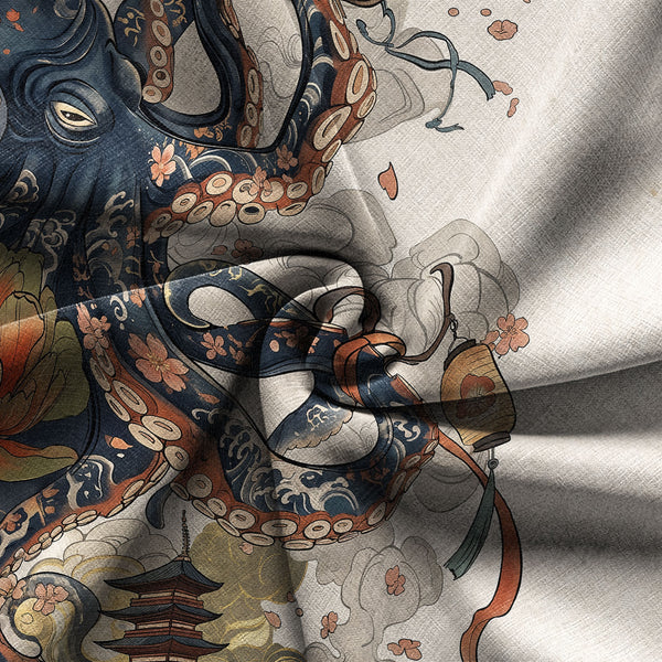 Chrisraw Octopus with Flowers and Clouds Hawaiian Shirt