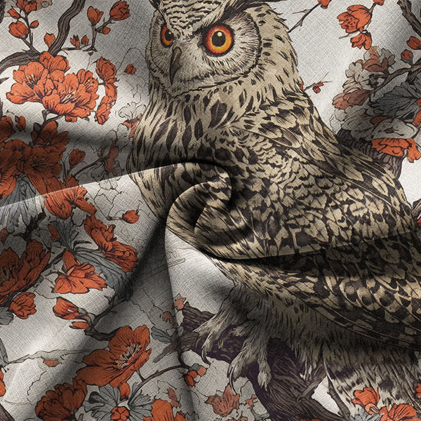 Chrisraw Owl And Plum Blossom Hawaiian Shirt