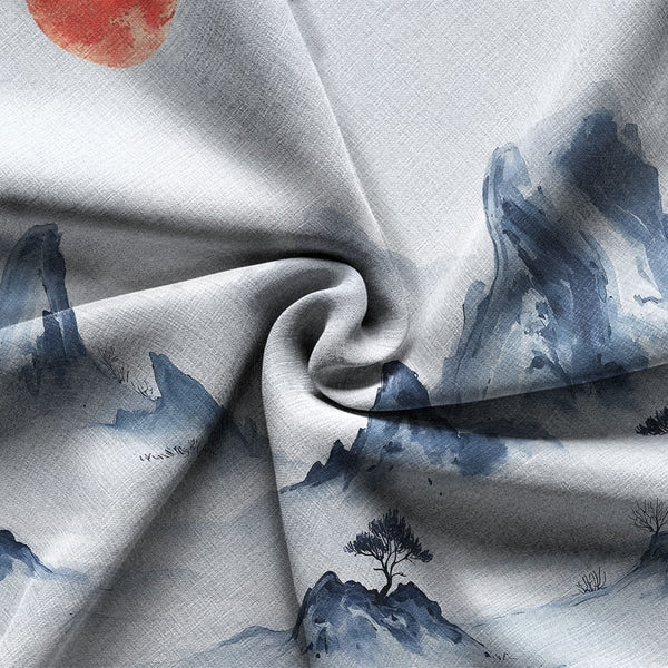 Chrisraw Misty Mountain Landscape Ink Hawaiian Shirt