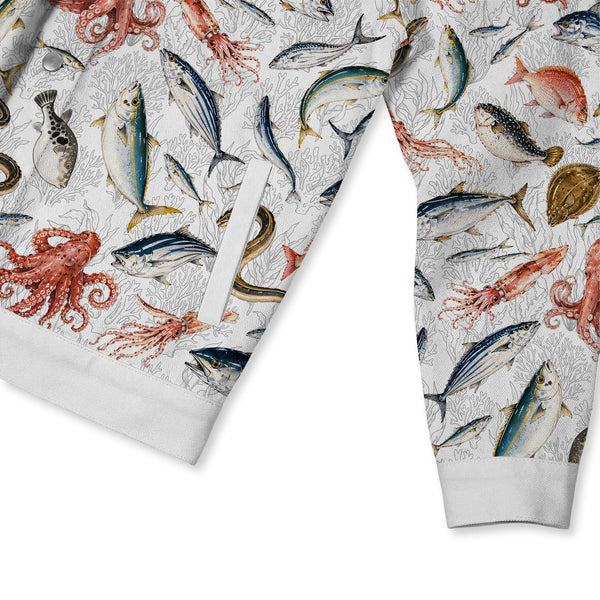 Chrisraw Sea Ocean Canvas Jacket | All-Over Print Cotton Jacket