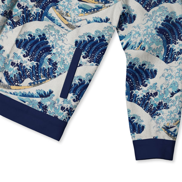 Chrisraw Great Wave Kanagawa Canvas Jacket | All-Over Print Cotton Jacket