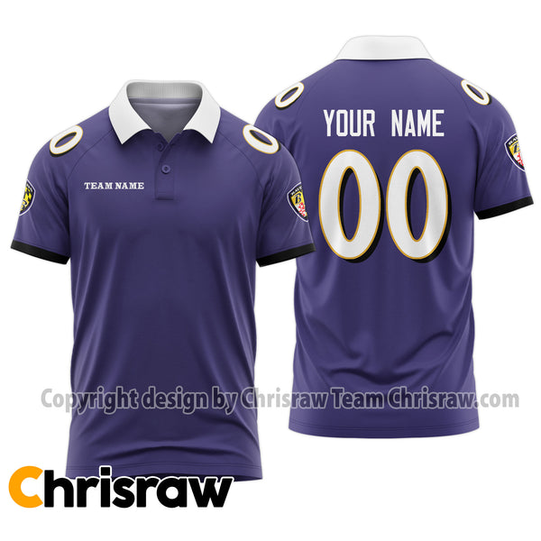 Ravens Polo Custom Name & Number