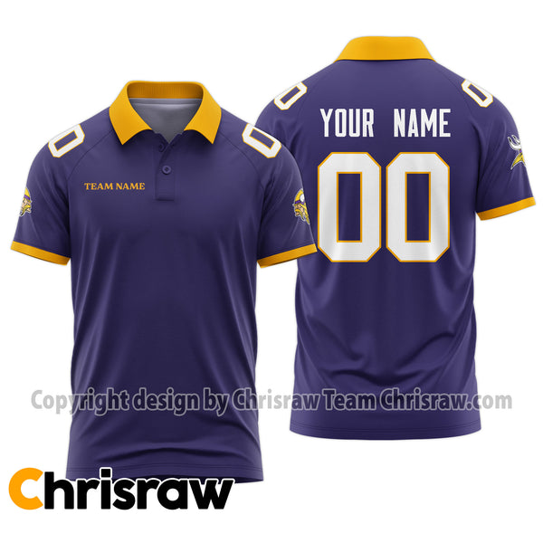 Vikings Polo Custom Name & Number