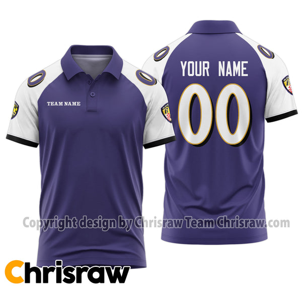 Ravens Polo Custom Name & Number