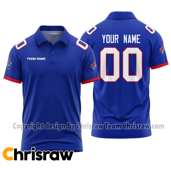 Bills Polo Custom Name & Number