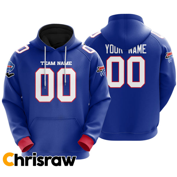 Pullover Sweatshirt Hoodie Custom Buffalo - V1