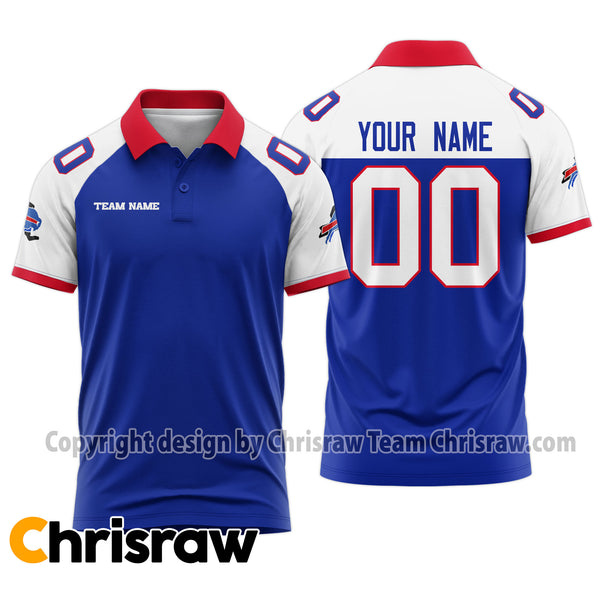 Bills Polo Custom Name & Number