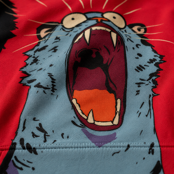 Chrisraw Sanbiki Hoodie — Three Screaming Cats Print