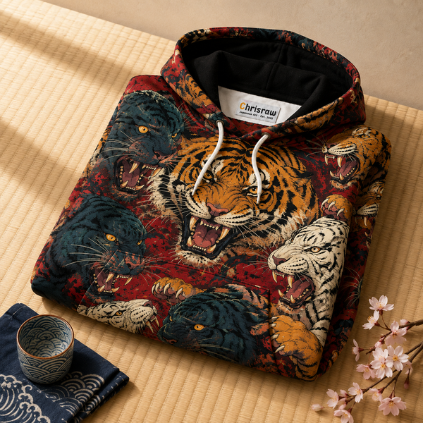Chrisraw Tora Arashi Hoodie — Roaring Tiger Pack Print