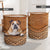 American Bulldog Rattan Texture Laundry Basket