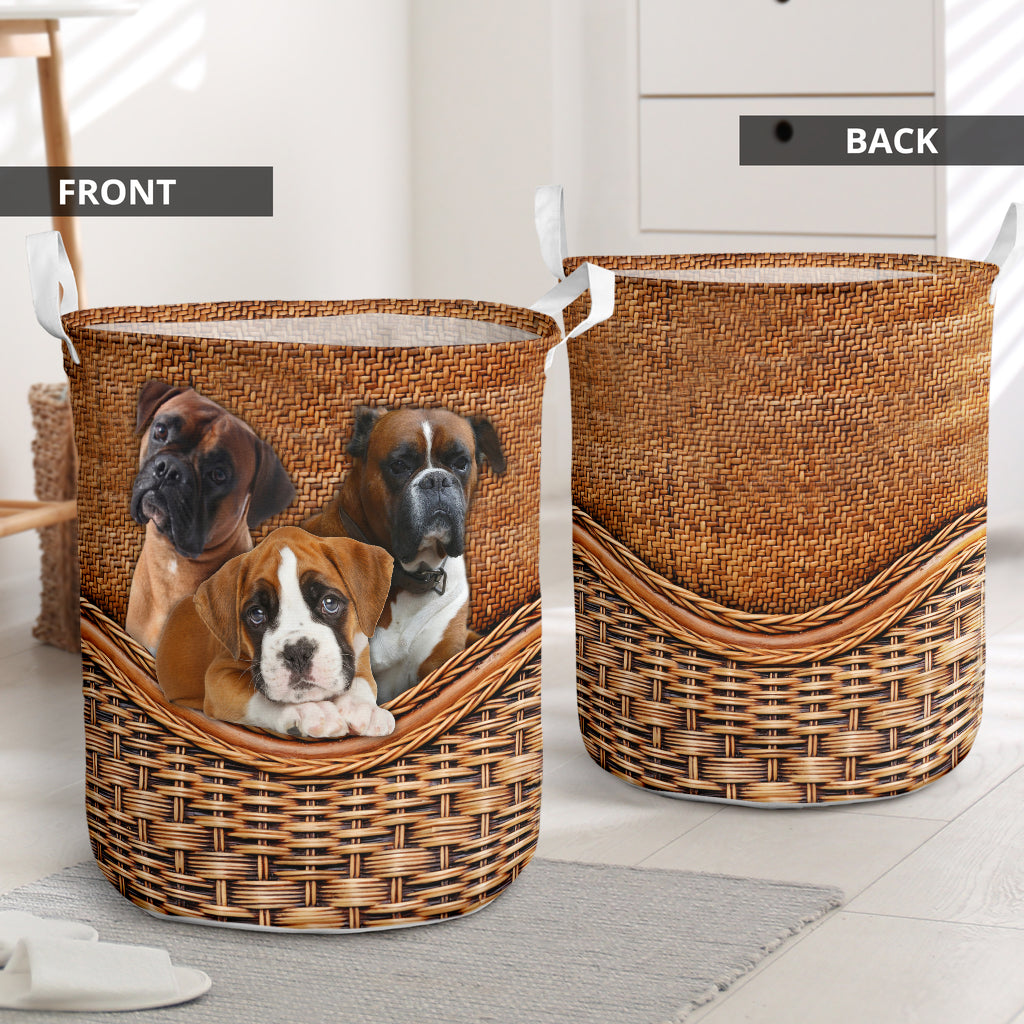 Boxers Rattan Texture Laundry Basket