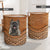 Cairn Terrier Rattan Texture Laundry Basket
