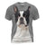 Boston Terrier - 3D Graphic T-Shirt