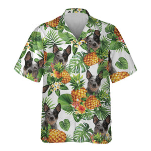 Australian Cattle Dog - Tropical Pattern Hawaiian Shirt